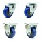Service Caster 3.5 Inch Blue Polyurethane Wheel Swivel Top Plate Caster Set with 2 Rigid SCC SCC-20S3514-PPUB-BLUE-TP2-2-R-2 - alternate 1